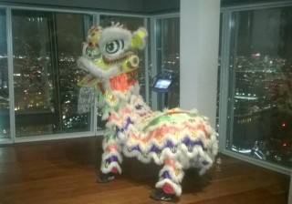 Pak Mei lion dance at The View From The Shard - a world first!