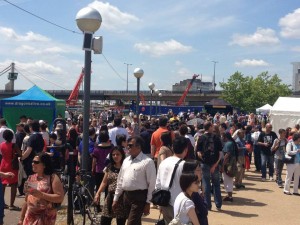 Crowds enjoying the London Hong Kong Dragon Boat Festival