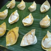 Freshly-made wontons ready for poaching at FEAST